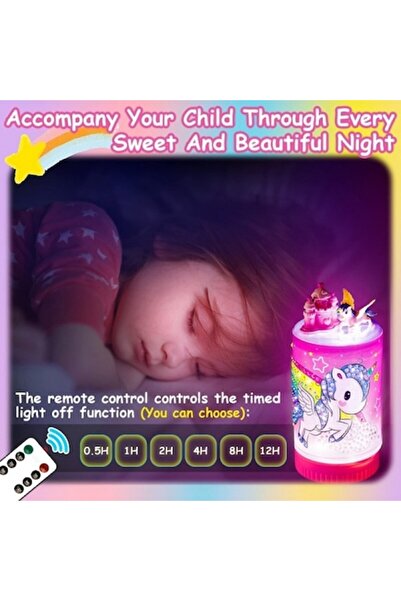 OEM Set creativ pentru copii, lumină de noapte Unicorn cu telecomandă