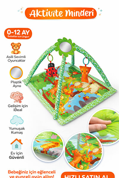 İDEXAL Bebek Aktivite Minderi Oyuncaklı Aynalı