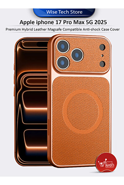 Wtech Apple iphone 17 Pro Max 5G 2025 Premium Hybrid Leather Magsafe Compatib...
