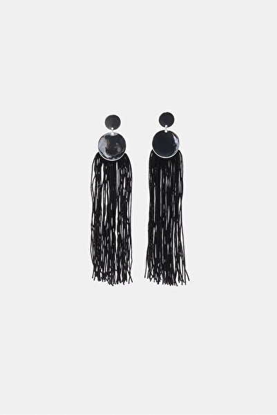 Stradivarius Long fringe earrings