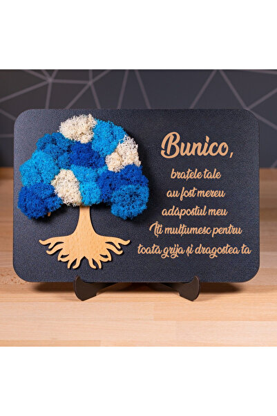 Creators of Crafts Gift with the tree of life made of lichens - Grandma's arm...