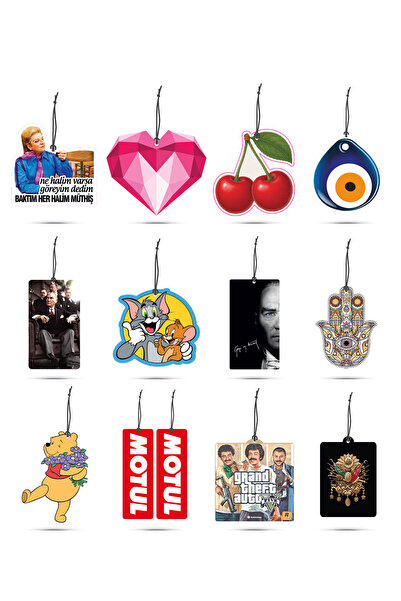 ByMeyla تفاصيل مبتسمة 12 قطعة |   مجموعة فاخرة من زينة التوربيدو العطرية والم...