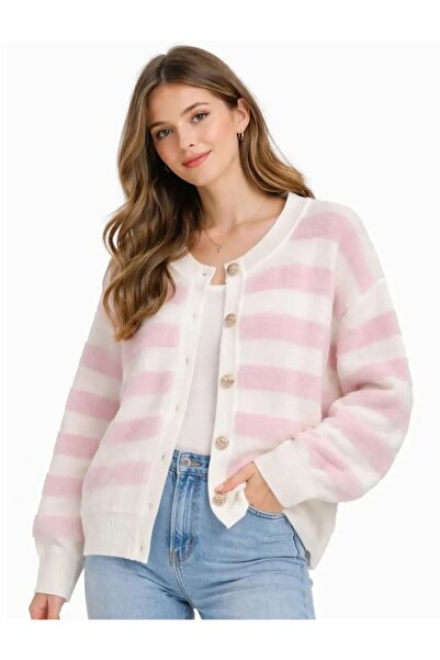 Erdem Pembe yumoş hırka boy 56 Göğüs