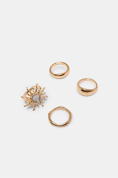 Stradivarius Set of 4 mirror-effect sun rings