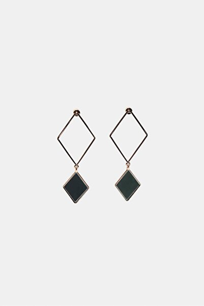 Stradivarius Mirror effect rhombus earrings
