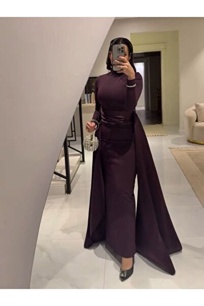 NALA FASHION A luxurious evening dress in a royal mauve color ✨