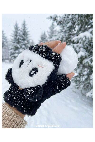 PIECE SIGNATURE Plush Luxury Gloves with Covers for Women