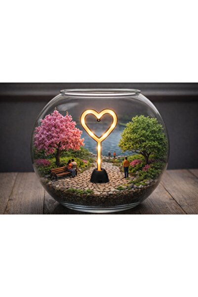 Yerli Siyah Kalpli Led Lamba Teraryum Aydınlatması & Sukulent& Bebek Evi & Mi...