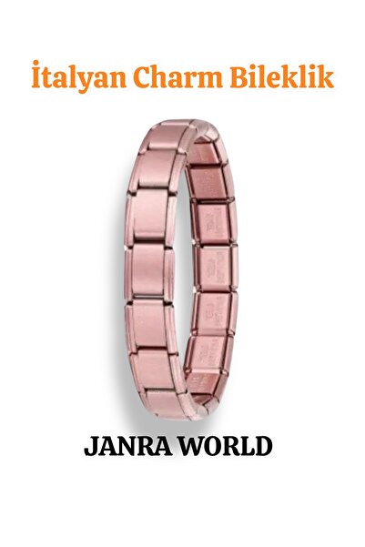 JANRA WORLD Italian Charm Bracelet – Stainless Steel, Fits Any Wrist