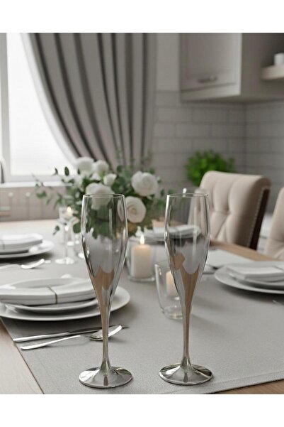 rova tr Flute Serisi 2’li VIP Kristal Kadeh - Çeyizlik Kadeh - 2 Kişilik Lüks...