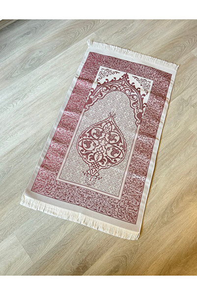 LenaToptan Patterned Fringed Gift Taffeta Ottoman Prayer Rug