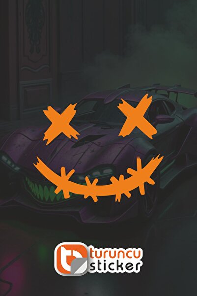 Turuncu Sticker Face Sticker 12X10 cm Vehicle - Motor Sticker Label Foil Cutting