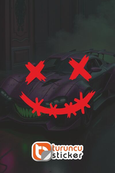 Turuncu Sticker Face Sticker 12X10 cm Vehicle - Motor Sticker Label Foil Cutting