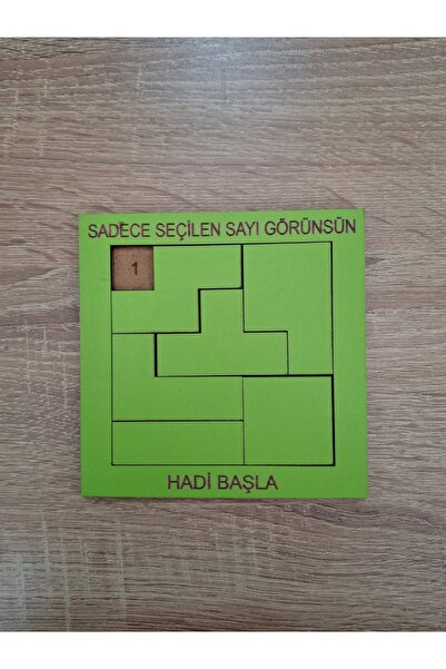 Ahşap Zeka Oyunu Renkli Sayı Bulmacası