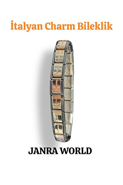 JANRA WORLD Italian Charm Bracelet – Stainless Steel, Fits Any Wrist