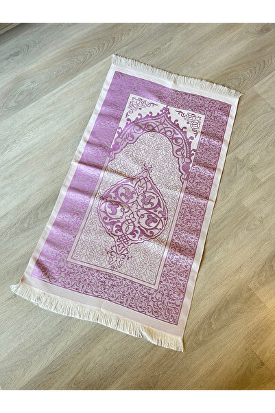 LenaToptan Patterned Fringed Gift Taffeta Ottoman Prayer Rug