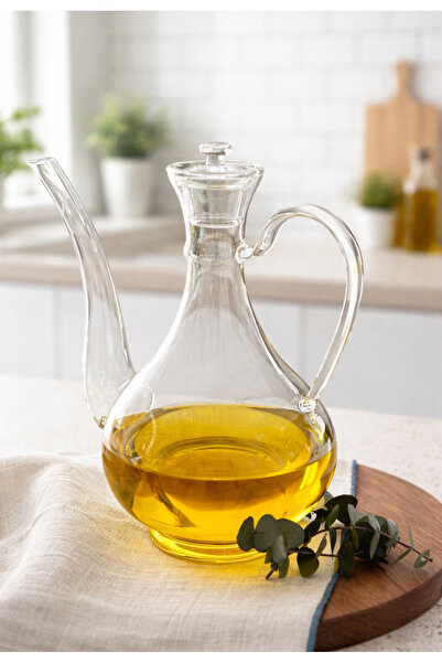 Pembelia Life Glass Leak-Proof Luxury 750 ml Decorative Oil Pot Sunflower Oli...
