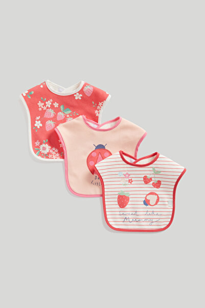 MOTHERCARE 3 lü çilek çocuk mama önlüğü