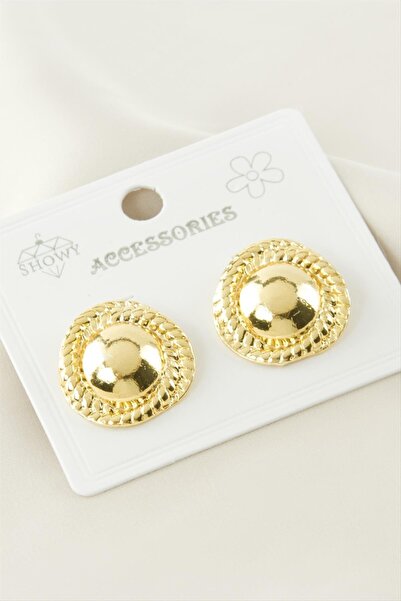 TakÇalıştır Round Metal Earrings
