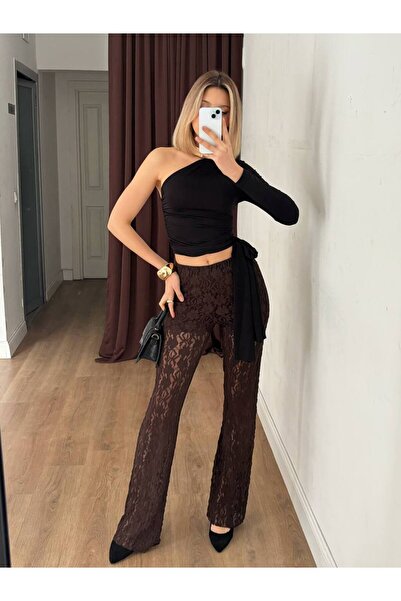 Lady Pixie Lace Detailed Lined Trousers