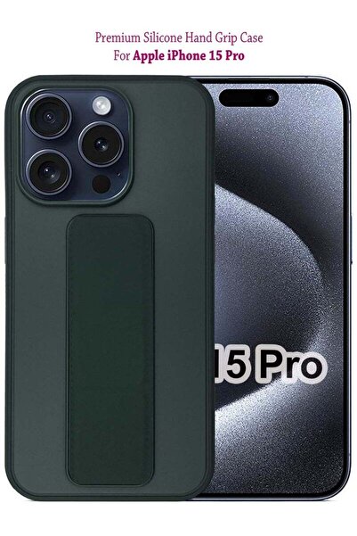 Generic Premium Silicone Magnetic Hand Grip Case Cover for Apple iPhone 15 Pr...