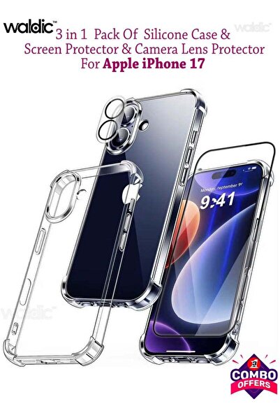 Generic 3 in 1 Apple iPhone 17 Privacy Glass Screen Protector & Camera Lens P...