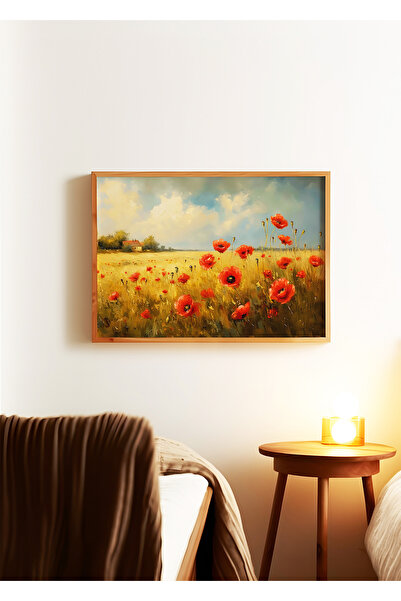 ARTHOUSECOLLECTIVE Poppy Field - Landscape Poster Collection - Frameless Post...