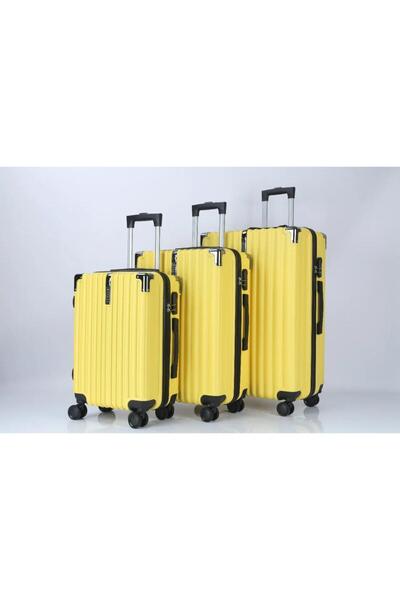 Levelo RoamTrio ABS 3-Piece Luggage Set with Scale, Combo Lock & Double Wheels