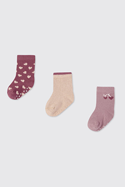 Panço Kız Bebek 3'lü Soket Çorap