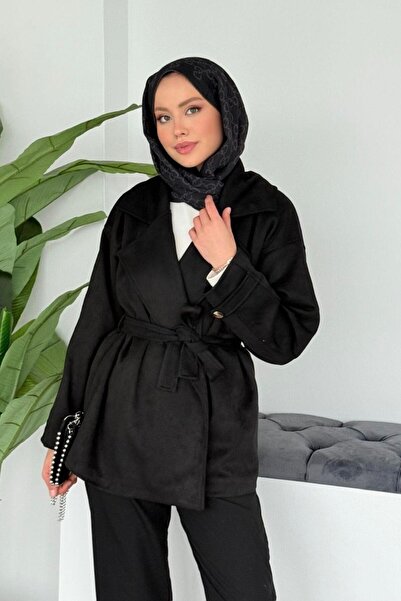Şulemoda Giyim Daisy Suede Jacket Black