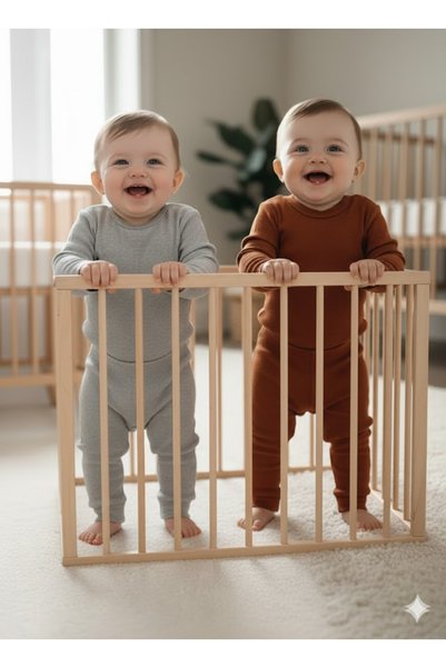 babykugu 2-Piece 100% Cotton Long Sleeve Baby Body Pants Set