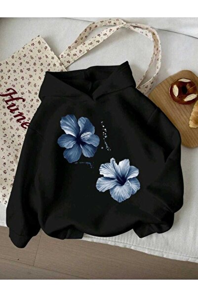 DİVİN Women's Printed Sweatshirt Quality Fabric Oversized Cut