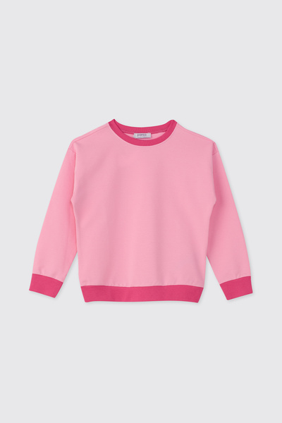 Panço Kız Çocuk Pembe Sweatshirt