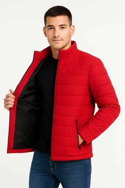 Vogue Erkek Bomber Mont Ceket – Su İtici Kumaş, Kapitone Astarlı, Fermuarlı, ...