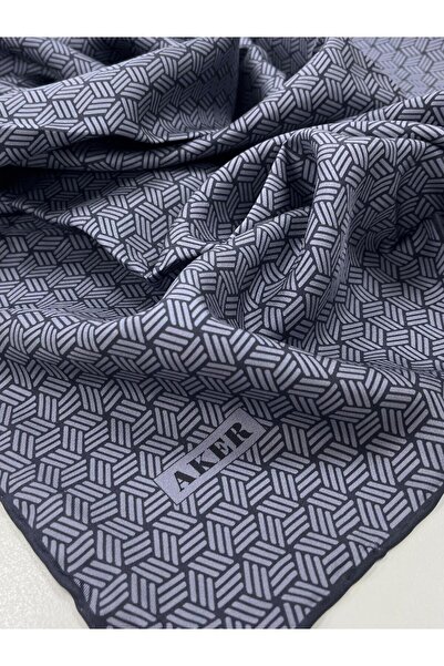 Aker Μεταξωτό Φουλάρι - 8911713-922 Καπνιστό Ανθρακί Τουίλ