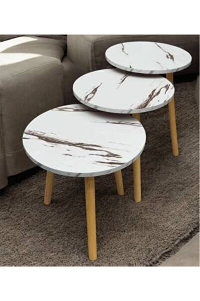 Generica طقم طاولات خشبيه 3 قطع