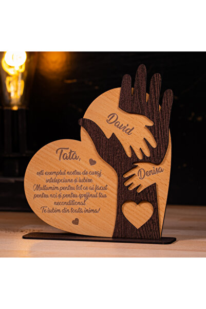 Creators of Crafts Heart with hand Dad