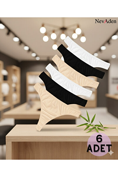 Özten Asorti Bamboo Tanga 6-Pack-M