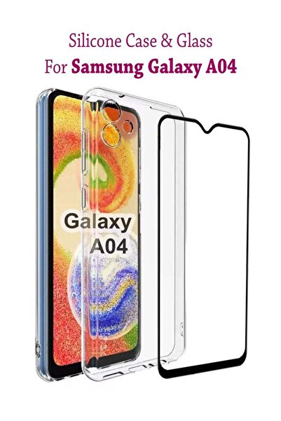 Generic Samsung Galaxy A04 Silicone Protective Case Cover with Screen Protector