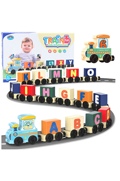 Three top online Educational Assembly Train with Numbers and Letters, 16 Pieces