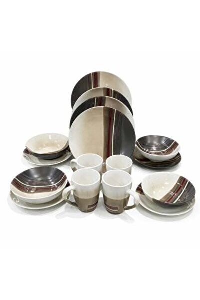 Generic Luxury Porcelain Dinner Set - Modern Design with Elegant Lines (16 Pi...