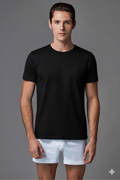 Eros Men's 100% Cotton O-Neck Short Sleeve 2-Pack T-Shirt Undershirt Ers032