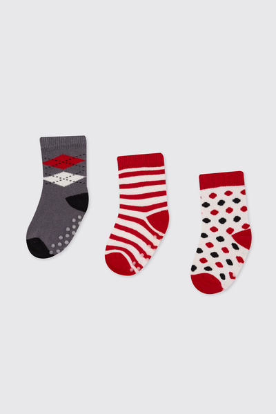 Panço Erkek Bebek 3'lü Soket Çorap