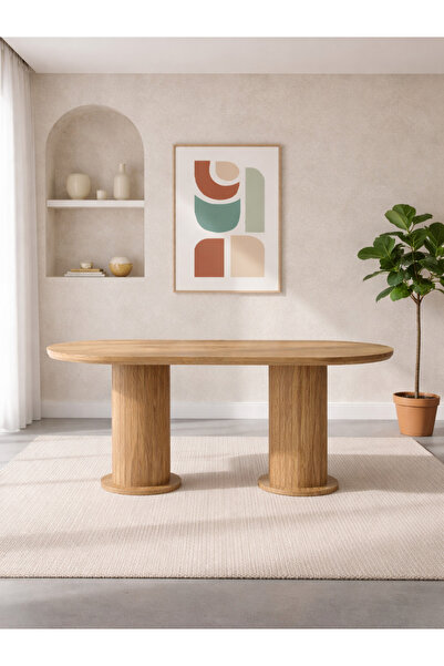 Berazzi Concept Modern, Bohem ,Dayanıklı, Oval yemek ve salon masası 6-8 kişi...