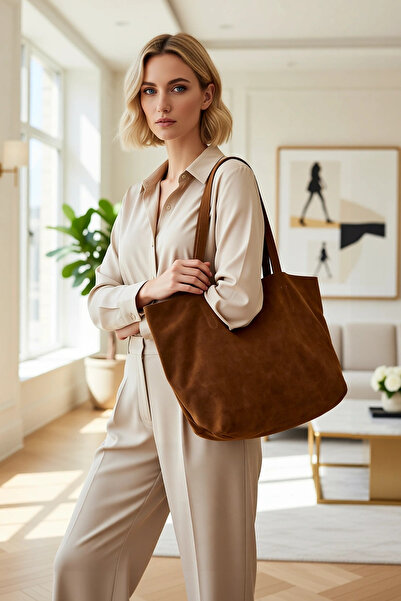 BENERLY Geantă de umăr pentru femei, mărime maxi, cu volum interior generos, ...