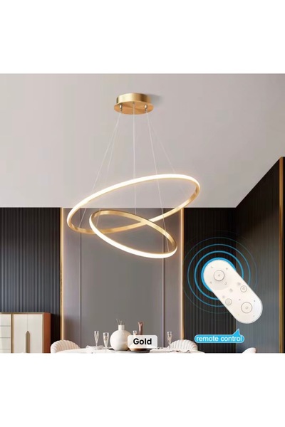 Allin ثريا عصريه من طابقين ذهبي مودرن