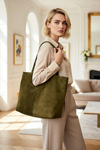 BENERLY Women's Shoulder Bag Genuine Leather Plain Pattern Material with Inte...