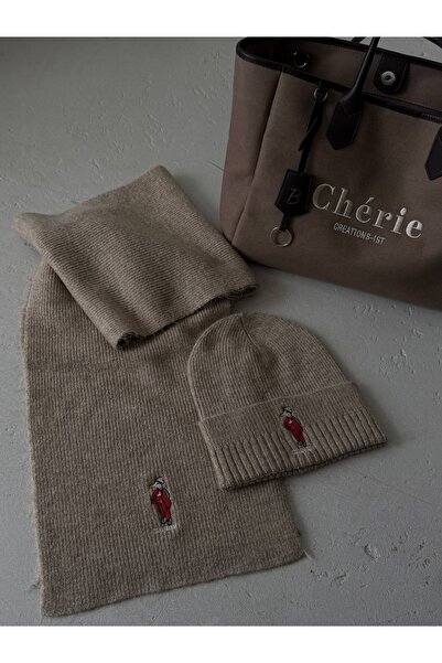codudem Premium Woven Rl Brand Model Scarf Beanie Set