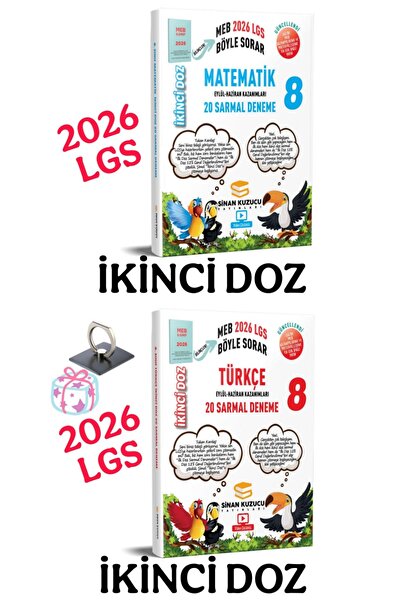 SİNAN KUZUCU YAYINLARI Sinan Kuzucu 2026 LGS 8. Sınıf Matematik ve Türkçe İki...