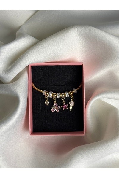 NB STEELORA Elegant Butterfly Detailed Charm Design Bracelet